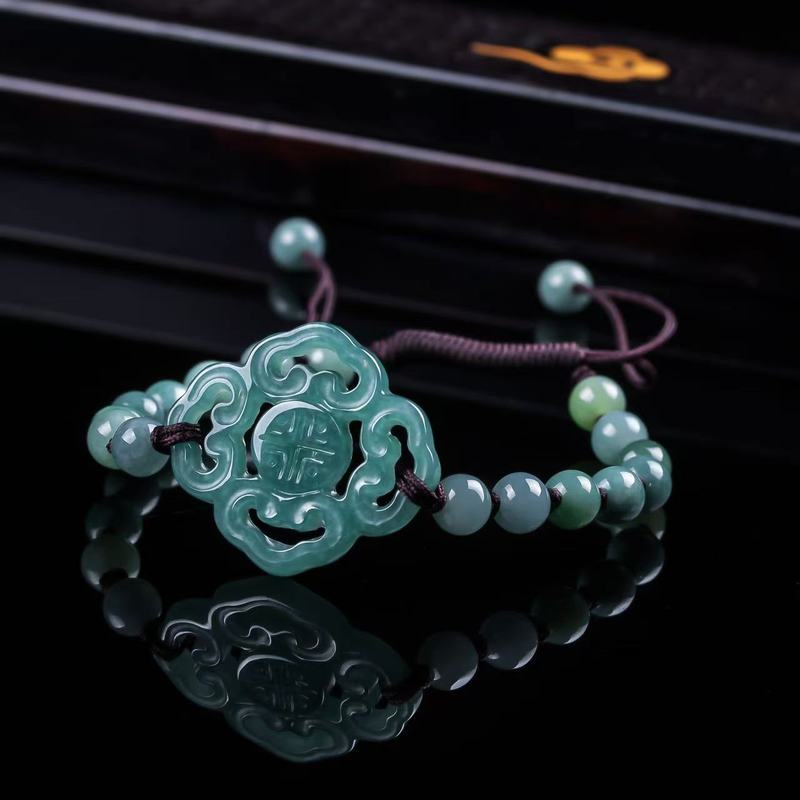 Bracelets - Pulseira de Jadeíta Natural Grau A,