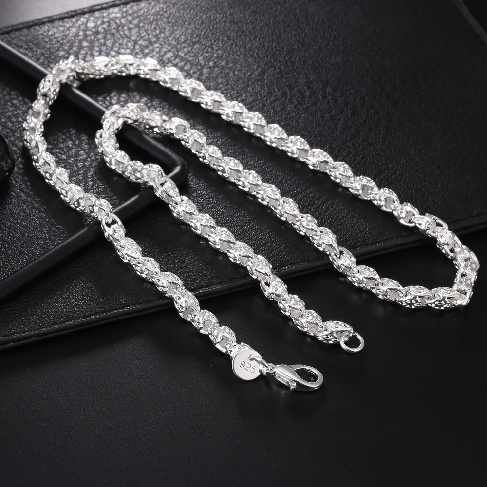 925 Sterling Silver Chain Necklace Men - Colar de prata 925 com corrente
