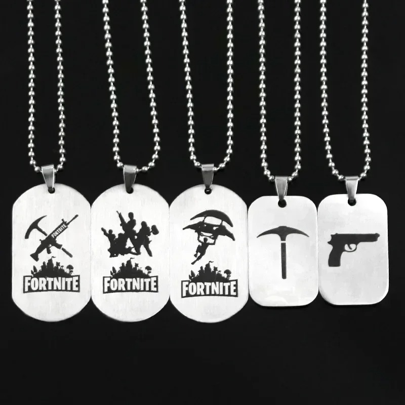 Anime Pendant Necklace - Colar de Anime Fortnite em Aço