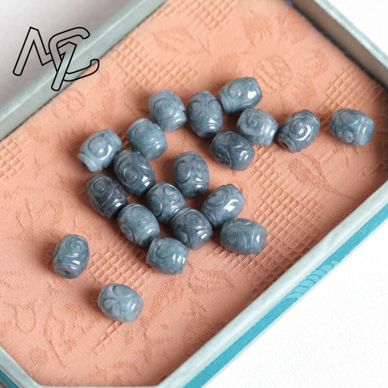5 Peças de Contas de Jade Azul - Bracelets avaliação e preço