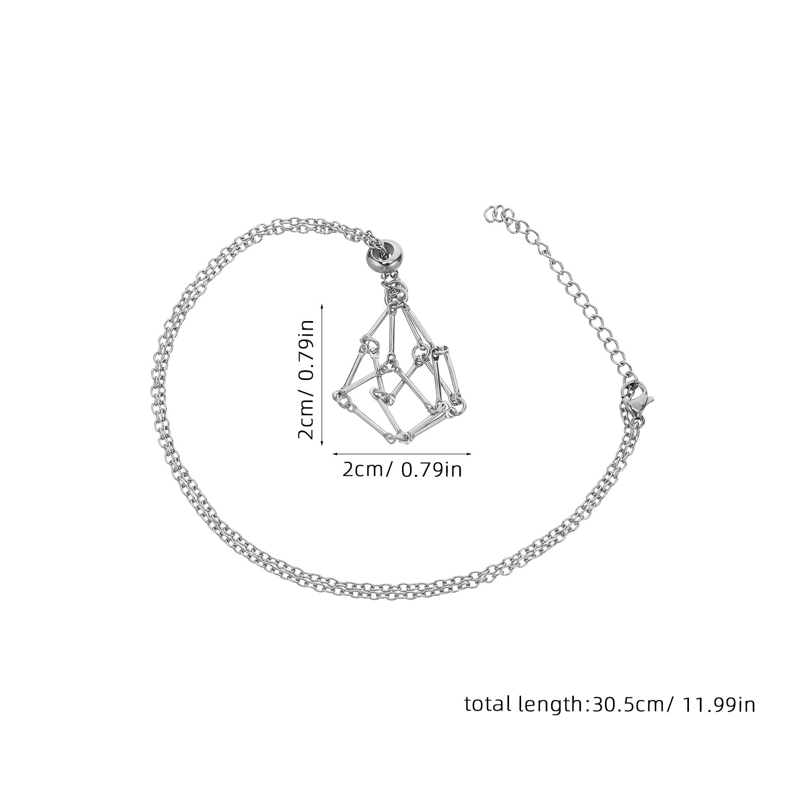 Colar com suporte de cristal,  - Crystal Pendant Necklace Natural Stone avaliação e preço
