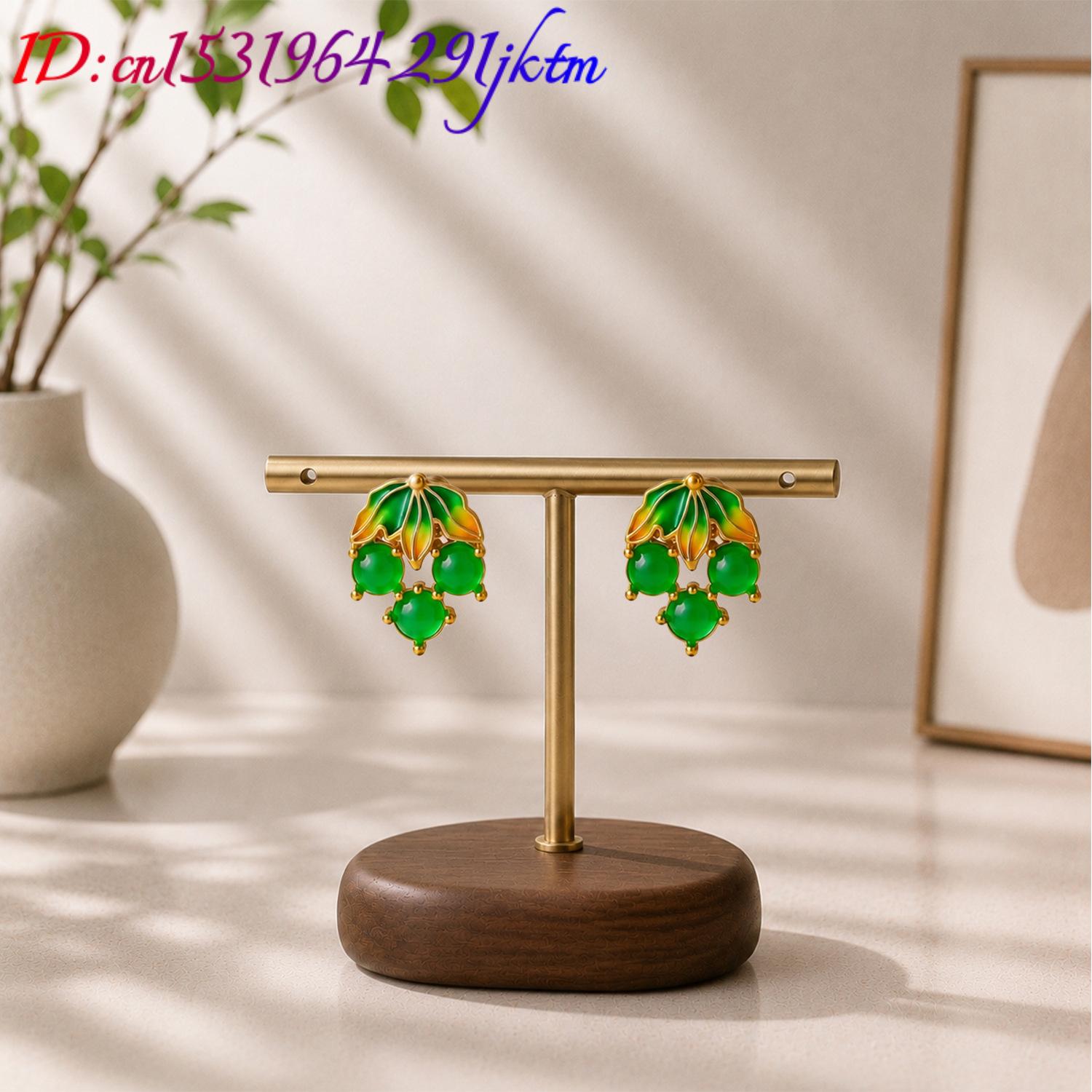 Brincos de Jadeíte Birmanesa e - Earrings avaliação e preço