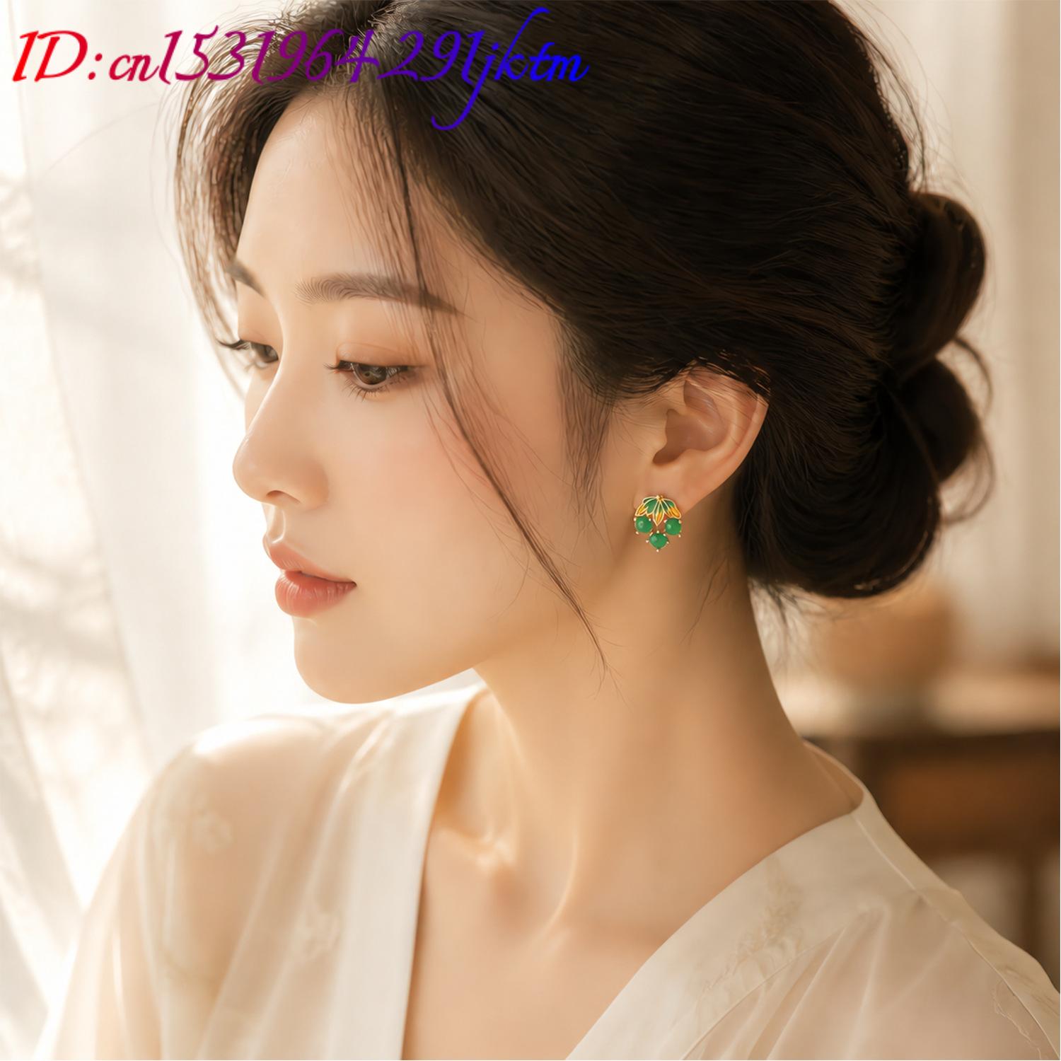 Brincos de Jadeíte Birmanesa e - Earrings avaliação e preço