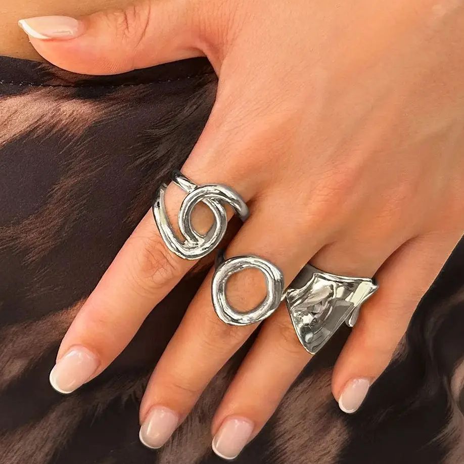 DIEZI 3 pçs/set Nova Moda Punk - Vintage Punk Knuckle Rings Set avaliação e preço