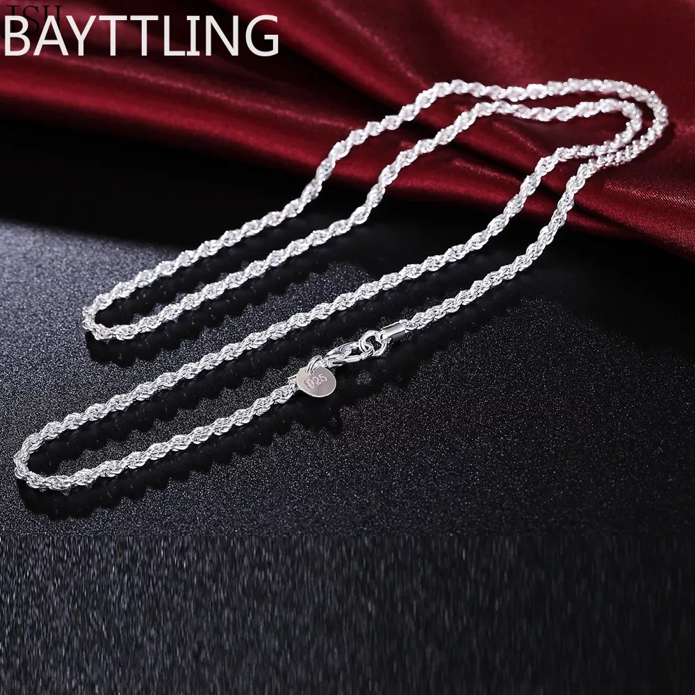 40-60cm atacado 925 prata este - 925 Sterling Silver Chain Necklace Men avaliação e preço