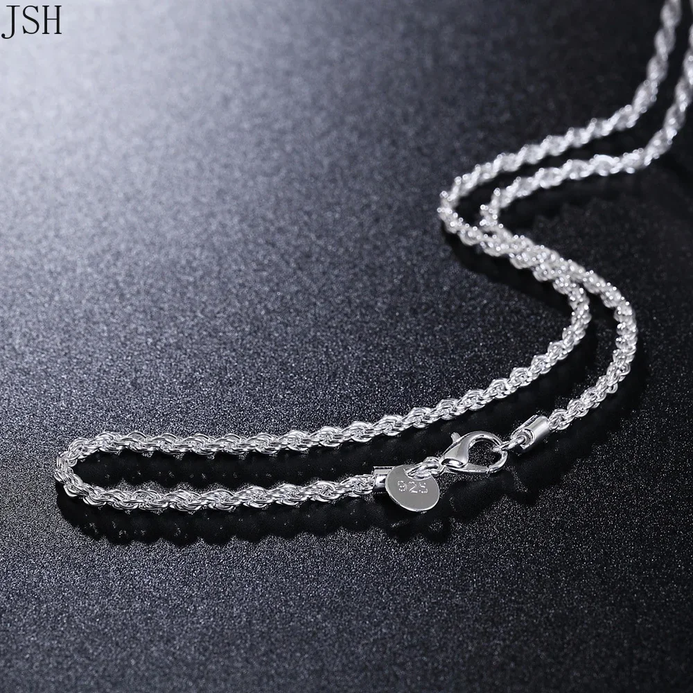 40-60cm atacado 925 prata este - 925 Sterling Silver Chain Necklace Men avaliação e preço