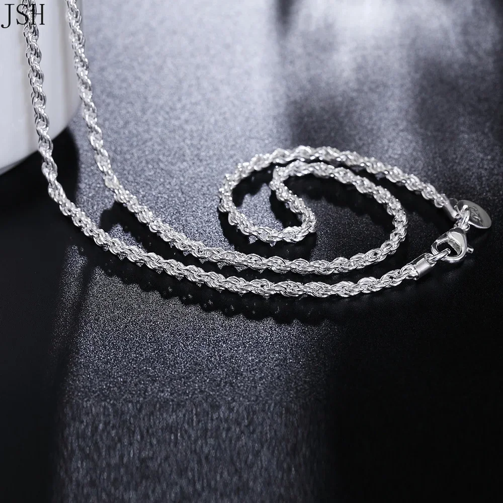 40-60cm atacado 925 prata este - 925 Sterling Silver Chain Necklace Men avaliação e preço