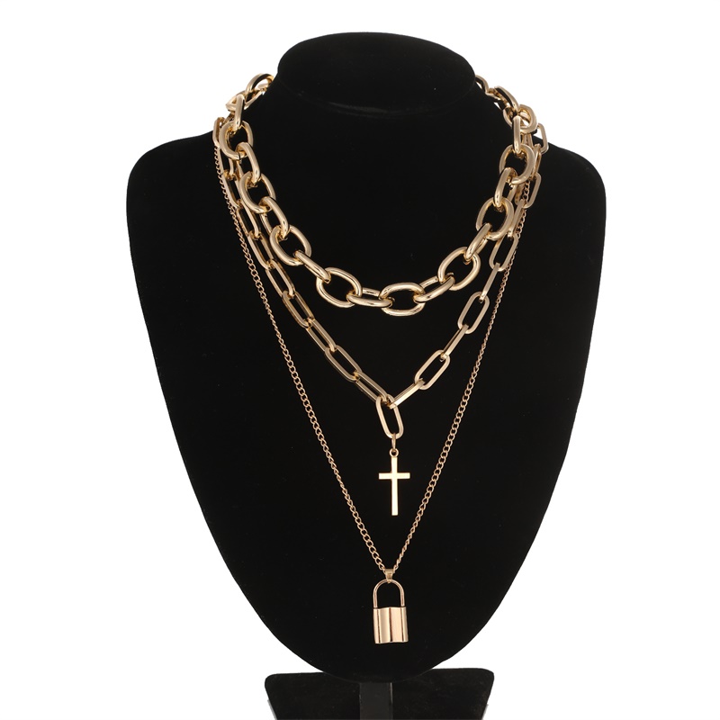 FNQUFUJ em camadas grunge esté - Layered Pendant Necklace Aesthetic avaliação e preço