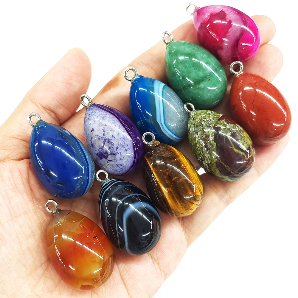 Pingente em forma de mini ovo, - Crystal Pendant Necklace Natural Stone avaliação e preço