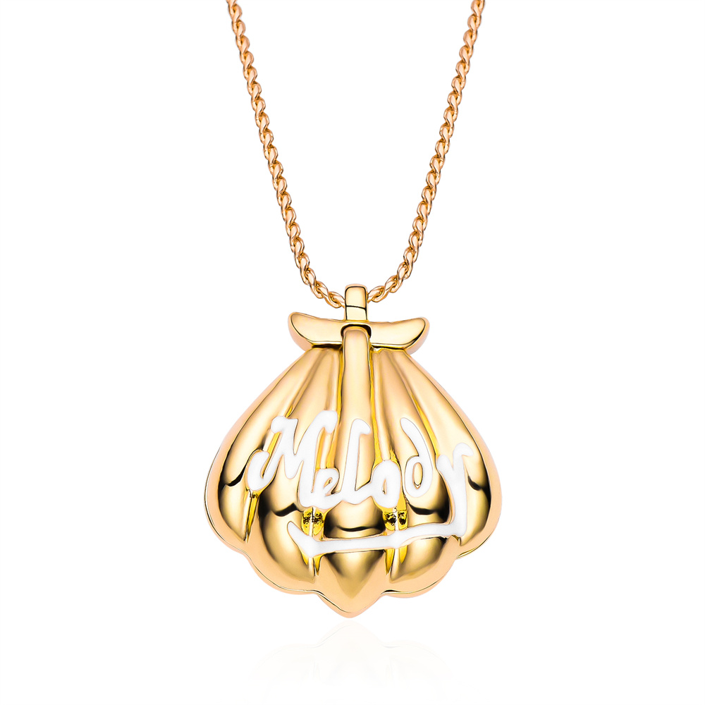 Moda melodia sereia concha pin - Heart Locket Necklace Photo avaliação e preço