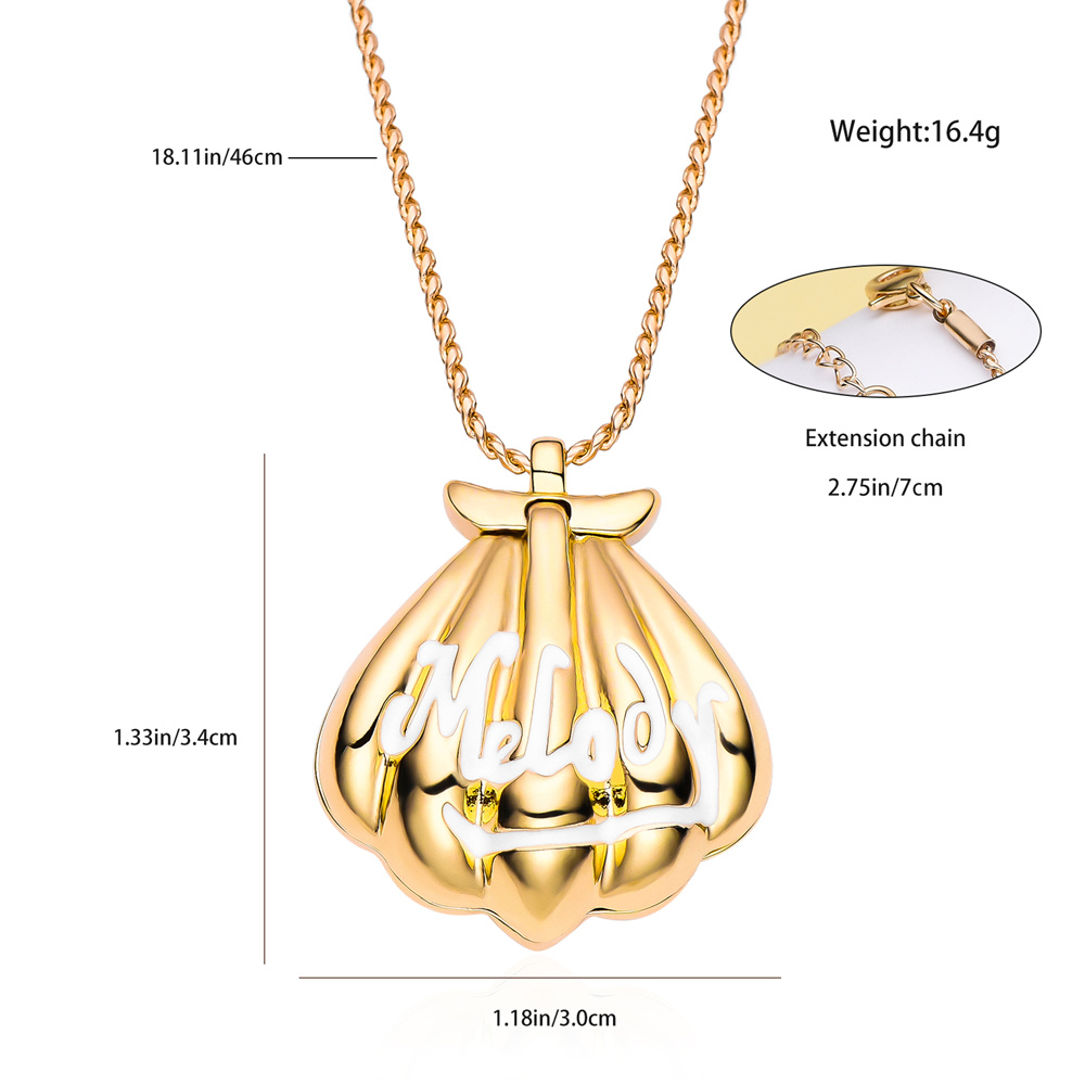 Moda melodia sereia concha pin - Heart Locket Necklace Photo avaliação e preço