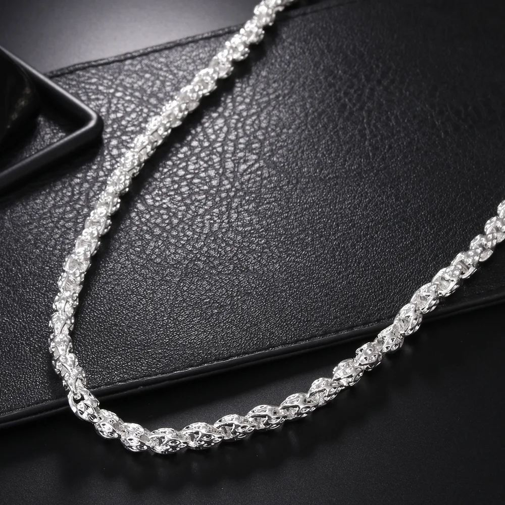 Colar de prata 925 com corrent - 925 Sterling Silver Chain Necklace Men avaliação e preço