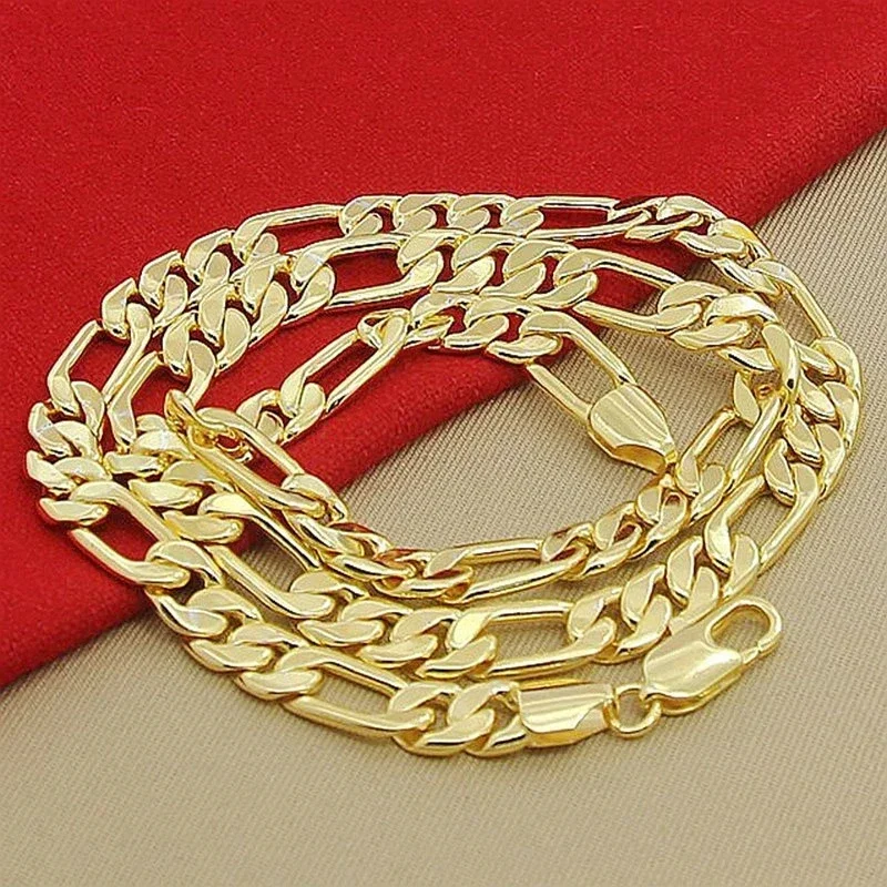 925 prata esterlina 18k ouro c - 925 Sterling Silver Chain Necklace Men avaliação e preço