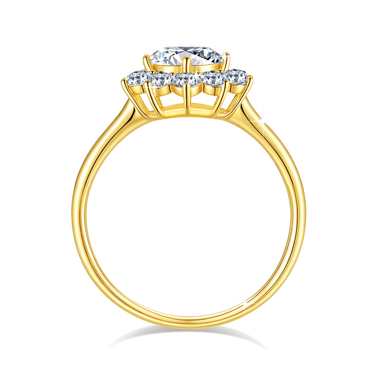 Anel de Flor em Ouro 14k 100%  - Moissanite Engagement Ring 1 Carat avaliação e preço