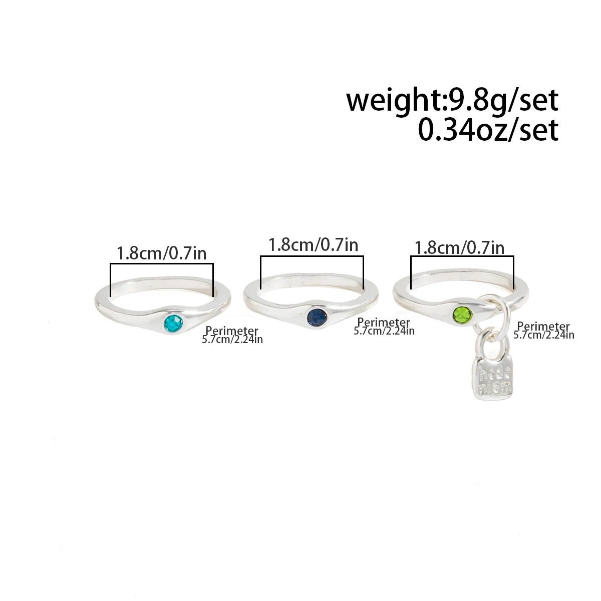 Conjunto de 3 Anéis Empilhávei - Vintage Punk Knuckle Rings Set avaliação e preço