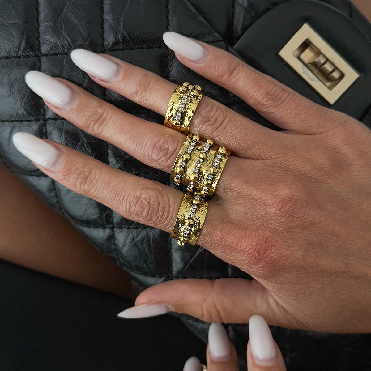 Conjunto de 3 Anéis Abertos Aj - Vintage Punk Knuckle Rings Set avaliação e preço