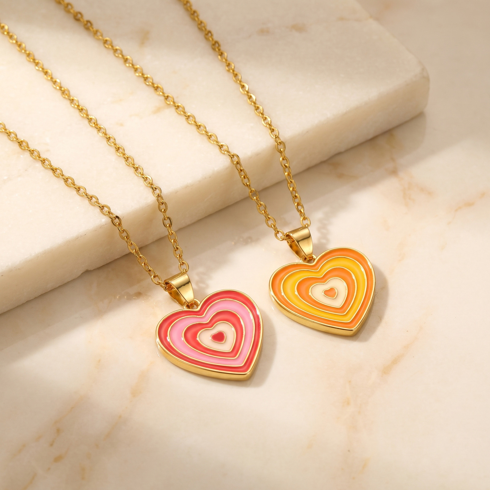 Colar com Pingente de Coração  - Layered Pendant Necklace Aesthetic avaliação e preço