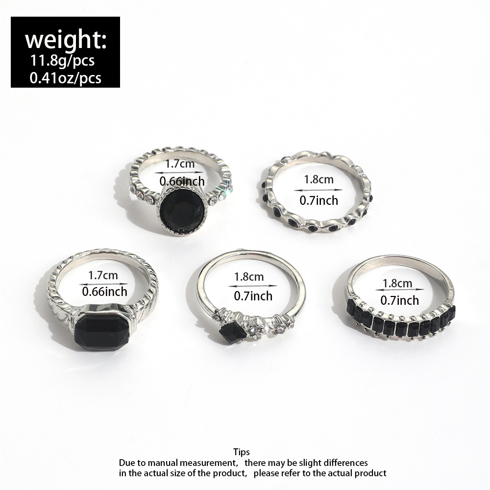 Conjunto de anéis com pedras d - Vintage Punk Knuckle Rings Set avaliação e preço
