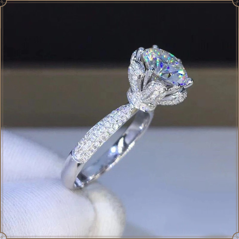 Anel de Morganita com Diamante - Moissanite Engagement Ring 1 Carat avaliação e preço