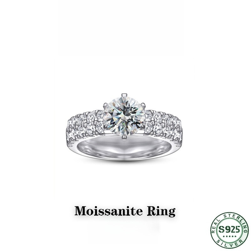 Anel de diamante moissanite 10 - Moissanite Engagement Ring 1 Carat avaliação e preço