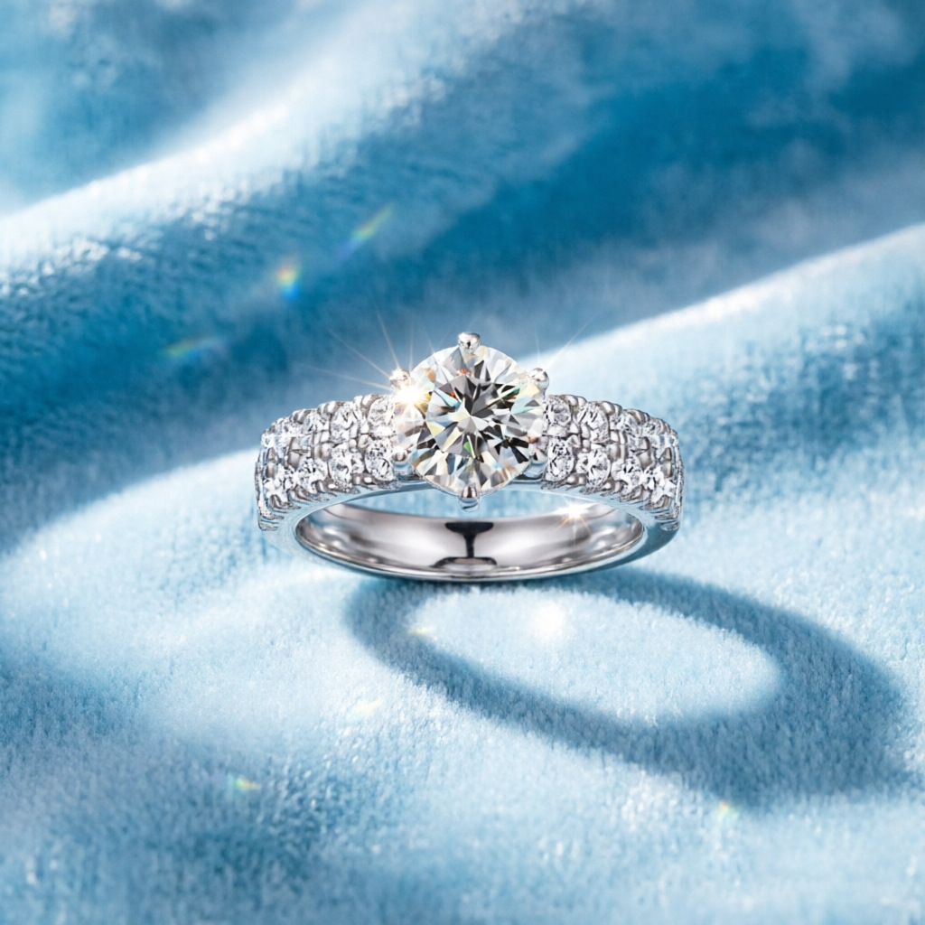 Anel de diamante moissanite 10 - Moissanite Engagement Ring 1 Carat avaliação e preço